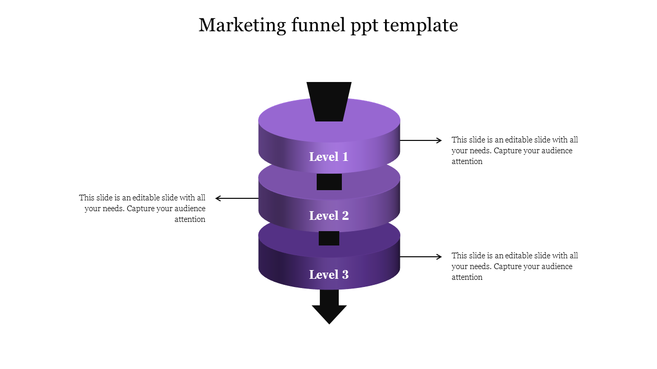 marketing funnel ppt template-3-Purple